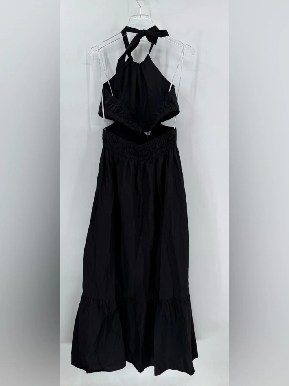 Self‎ contrast x Anthropologie black cut out maxi dress size medium NWT - Picture 3 of 6